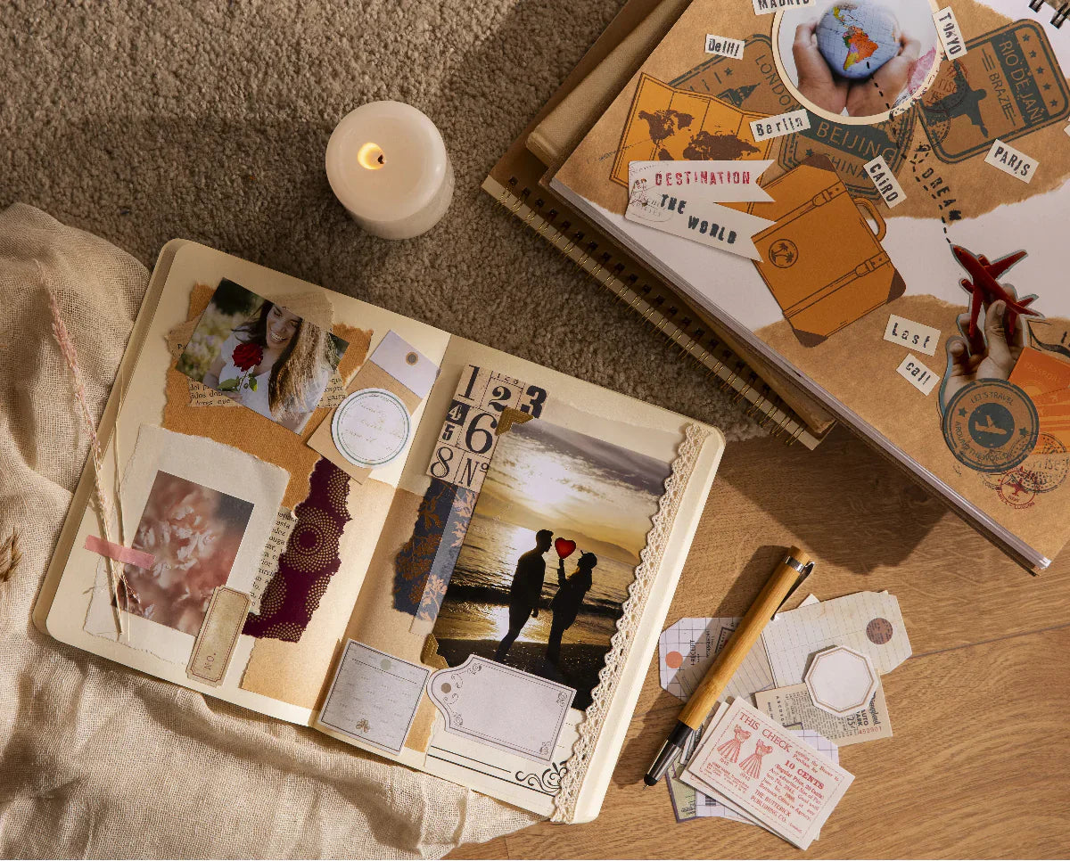 meaningful scrapbook gift with couple memories photos and keepsakes